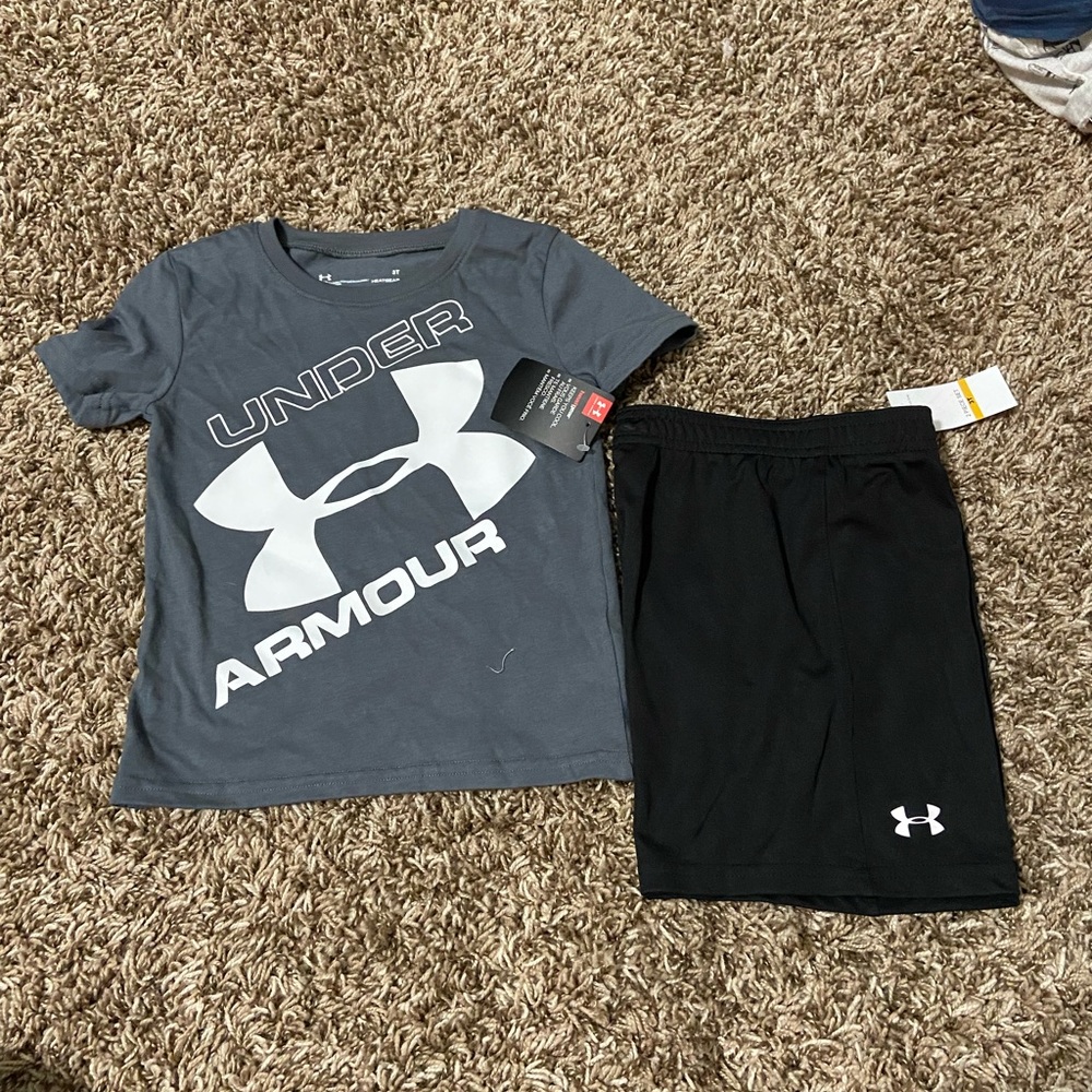 Toddler boys under armour shorts set 3t